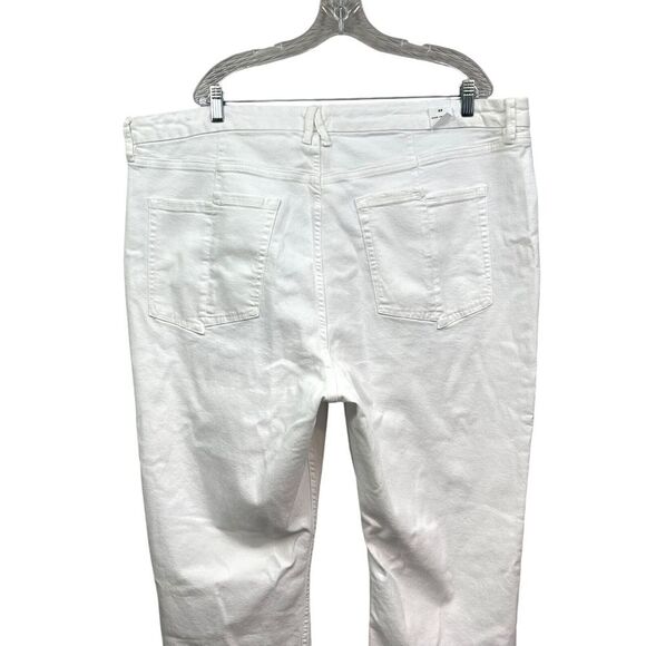 Good American Women Jeans Good Waist Stretch Distressed Raw White Plus Sz 22 - Picture 6 of 7